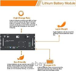 LiFePO4 48V 100AH Battery Pack Litium 100A BMS For RV Solar Golf Cart Home