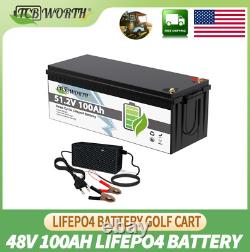 LiFePO4 48V 100Ah Lithium Battery BMS Deep CycleSolar Off Grid 10 Year Lifetime