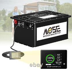 LiFePO4 48V 100Ah Lithium Golf cart Battery 200A BMS 15000+Deep Cycle With Monitor