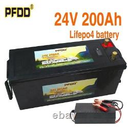 LiFePO4 Battery 200Ah 24V With BMS Deep Cycle Iron Phosphate Golf Cart RV Solar