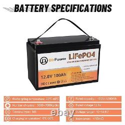 LiFePO4 Battery Pack 12V 100Ah With BMS for Golf Cart Marine RV Solar System