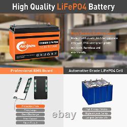 LiFePO4 Deep Cycle Lithium Phosphate 12V 100AH Battery BMS ForRV Solar Golf Cart