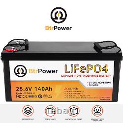 LiFePO4 Lithium 24V 140Ah Battery 100A BMS Solar Deep Cycle EV RV Golf Cart