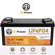 Lifepo4 Lithium 24v 140ah Battery 100a Bms Solar Deep Cycle Ev Rv Golf Cart