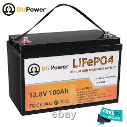 LiFePO4 Lithium Battery 12V 100Ah With 100A BMS for Golf Cart Boat Solar System