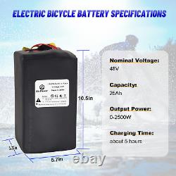 LiFepo4 Lithium 48V Ebike Battery 25Ah for Electric bike Golf Cart BMS Charger