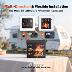 LiTime 12V 100Ah Xtra-Mini Bluetooth Small Lithium LiFePO4 Battery for RV Marine