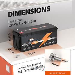 LiTime 12V 200Ah 300Ah 400Ah LiFePO4 Lithium Battery BMS for Solar RV Off-Grid