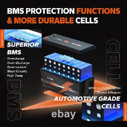 LiTime 12V 200Ah 300Ah 400Ah LiFePO4 Lithium Battery BMS for Solar RV Off-Grid
