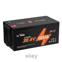 LiTime 36V 100Ah LiFePO4 Lithium Battery 200A BMS Born For 5Kw Golf Cart Marine