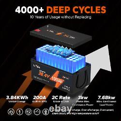 LiTime 36V 100Ah LiFePO4 Lithium Battery 200A BMS Born For 5Kw Golf Cart Marine