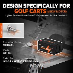 LiTime 36V 100Ah LiFePO4 Lithium Battery 200A BMS Born For 5Kw Golf Cart Marine