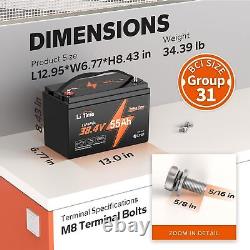 LiTime 36V 55Ah TM LiFePO4 Battery Low-Temp Protection for Trolling Motor RV