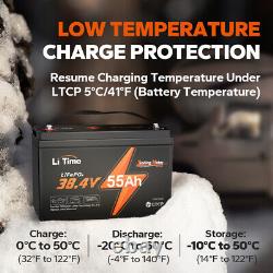 LiTime 36V 55Ah TM LiFePO4 Battery Low-Temp Protection for Trolling Motor RV