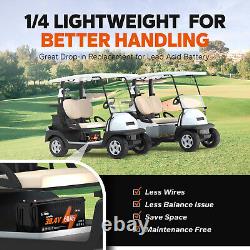 LiTime 36V 60Ah LiFePO4 Lithium Battery Deep Cycle 120A BMS For Golf Cart 3kW