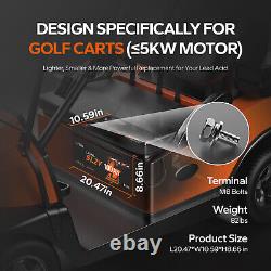 LiTime 48V 100Ah Bluetooth Golf Cart Lithium Battery with Low Temp. Protection BMS