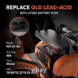 LiTime 48V 100Ah Golf Cart Lithium Battery with Communication+Charger+Monitor