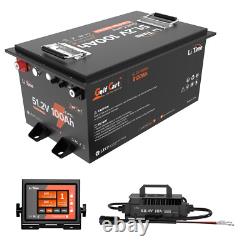 LiTime 48V 100Ah Golf Cart Lithium Battery with Communication+Charger+Monitor