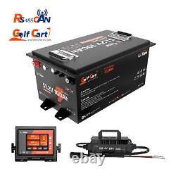 LiTime 48V 100Ah Golf Cart Lithium Battery with Communication+Charger+Monitor