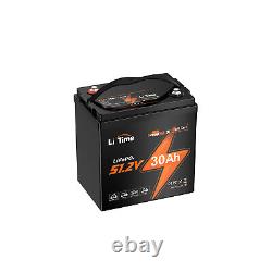LiTime 51.2V 30Ah GC2 Lithium Battery 60A BMS Max. 8P For Golf Cart Lawn Mower