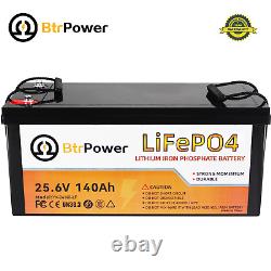 Lithium LiFePO4 24V 140Ah Battery 100A BMS Solar Deep Cycle EV RV Golf Cart