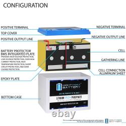 Mighty Max 12V 75AH Lithium Battery Replacement for Solar Golf Cart RV