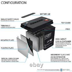 Mighty Max 6V 200AH SLA Battery Compatible with EZGO Shuttle 2 Golf Cart