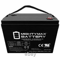 Mighty Max Battery 6V 200AH SLA Battery Replaces Camper Golf Cart RV Boat Sol
