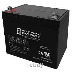 Mighty Max ML75-12 12V 75Ah Battery for Scooter Wheelchair Golf Cart Electric DC