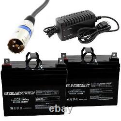 NEW 2pc 12V 35Ah U1 SLA AGM Wheelchair Golf Cart Med Battery W CHARGER FAST SHIP