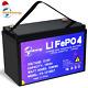 New Lifepo4 12v 100ah Lithium Battery Deep Cycle Rechargeable For Solar Rv Boat