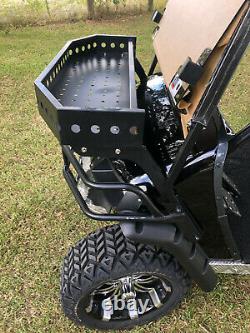 New 6 Seat Golf Cart AC Motor Lithium Battery Loaded with Options Black/Tan