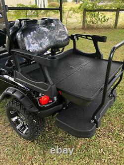 New 6 Seat Golf Cart AC Motor Lithium Battery Loaded with Options Blk/Blk