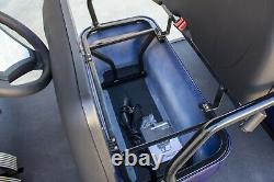 New Blue / Black Lithium Battery 48V Electric Golf Cart Lifted 6 Passenger Limo