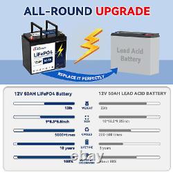 New LiFePO4 Battery 12V 100AH 200AH BMS Deep Cycle Lithium Battery RV Solar