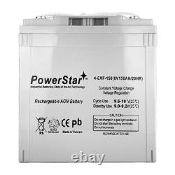 PowerStar 8 Volt, 150Ah Sealed AGM Golf Cart Battery X2