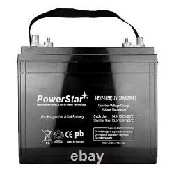 PowerStar Replacement for T-1275 12V 135Ah Deep Cycle Golf Cart Battery 4 Pack