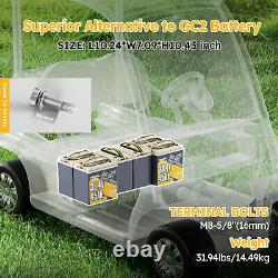 Power Queen 36V 45Ah GC2 Bluetooth LiFePO4 Lithium Battery 90A BMS for Golf Cart