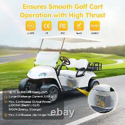 Power Queen 36V 45Ah GC2 Bluetooth LiFePO4 Lithium Battery 90A BMS for Golf Cart