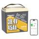 Power Queen 36v 45ah Gc2 Bluetooth Lifepo4 Lithium Battery For Lsv Utv Golf Cart