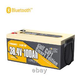 Power Queen 36V/72V 100Ah Bluetooth LiFePO4 Battery BMS Golf Cart Outboard Motor