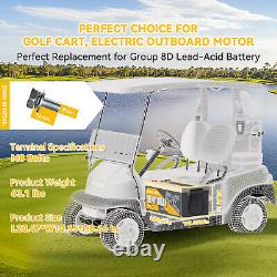 Power Queen 36V/72V 100Ah Bluetooth LiFePO4 Battery BMS Golf Cart Outboard Motor