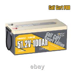 Power Queen 48V 100Ah Bluetooth Golf Cart Lithium Battery Low Temp. Cut Off BMS