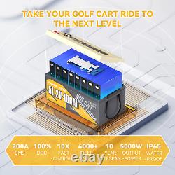 Power Queen 48V 100Ah Bluetooth Golf Cart Lithium Battery Low Temp. Cut Off BMS