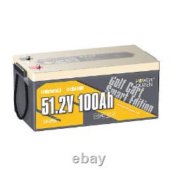 Power Queen 48V 100Ah Bluetooth Golf Cart Lithium Battery Low Temp. Cut Off BMS