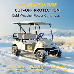 Power Queen 48V 30Ah Bluetooth Low Temp LiFePO4 Battery For Golf Cart Lawn Mower