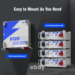 Powerful 5.12kWh Server Rack Battery 48V 100AH Lithium LiFePO4 with Bluetooth
