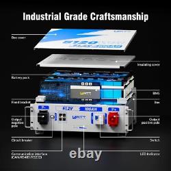Powerful 5.12kWh Server Rack Battery 48V 100AH Lithium LiFePO4 with Bluetooth