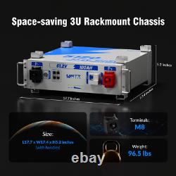 Powerful 5.12kWh Server Rack Battery 48V 100AH Lithium LiFePO4 with Bluetooth