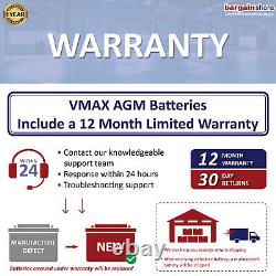 QTY4 USED VMAX V6-225 Golf Cart Batteries 24V AGM 6 Volt 225AH Maint free 6V